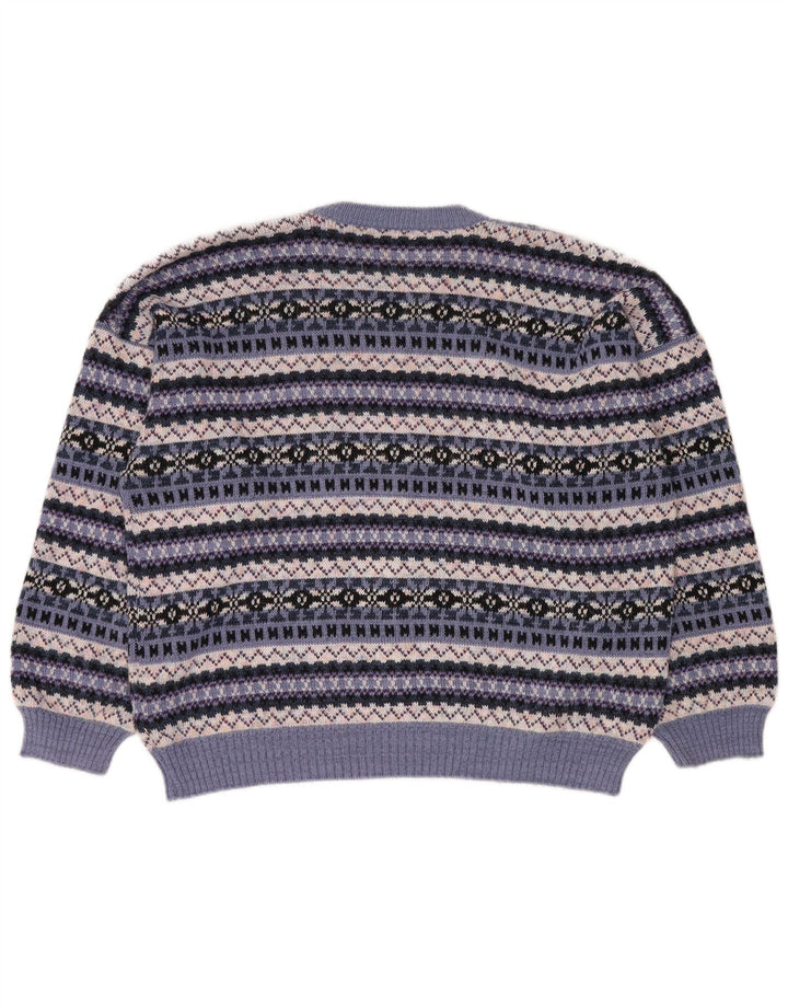 Vintage Damen Pullover mit Rundhalsausschnitt UK 18 XL Mehrfarbig Fair Isle