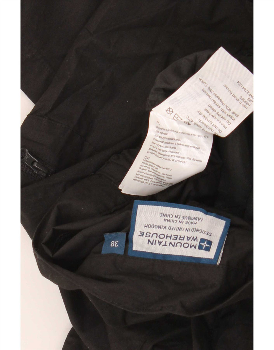 Mountain Warehouse Gerade Herren-Cargohose, W38, L29, Schwarz, Polyester