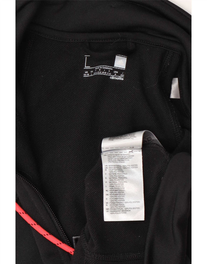 Adidas Damen-Trainingsanzug mit normaler Passform, Top-Jacke, UK, Größe 16/18, groß, Schwarz