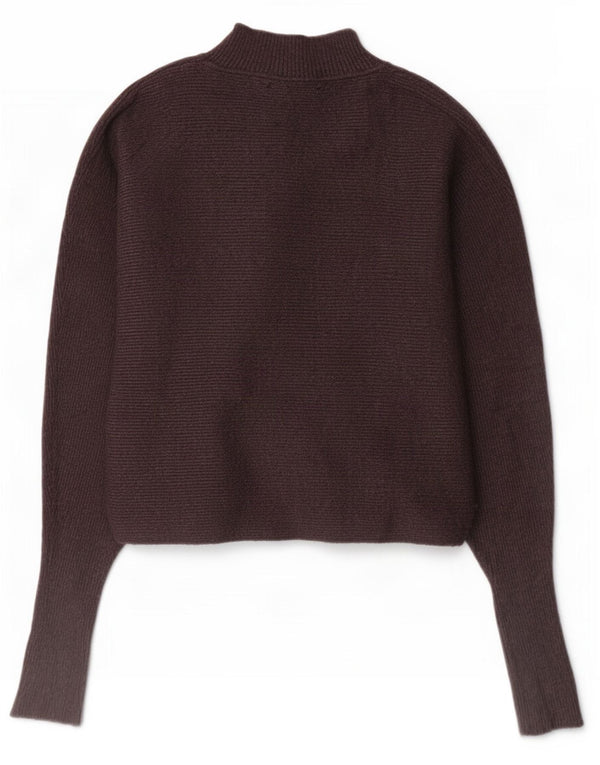 Zara Damen Crop Turtle Neck Pullover Pullover UK 10 Small Graue Viskose
