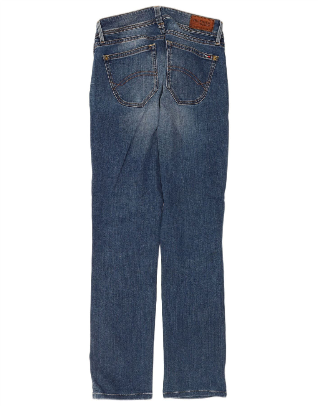 Tommy Hilfiger Damen Straight Jeans W27 L30 Blaue Baumwolle