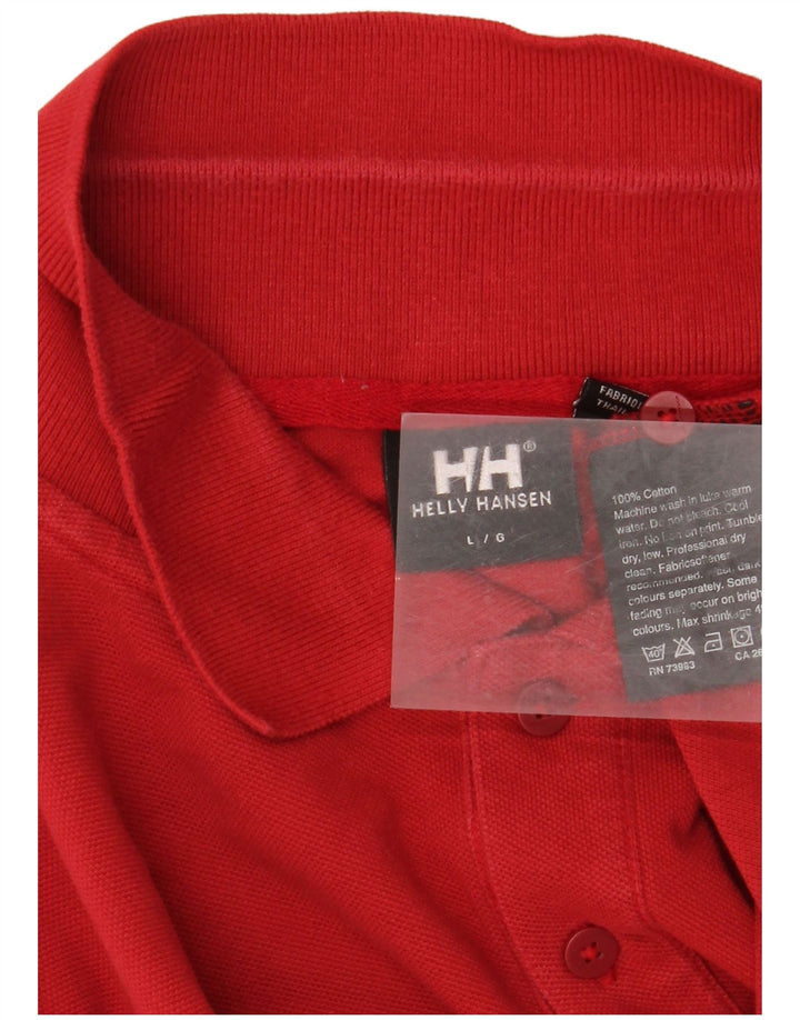 Helly Hansen Herren-Poloshirt, große rote Baumwolle