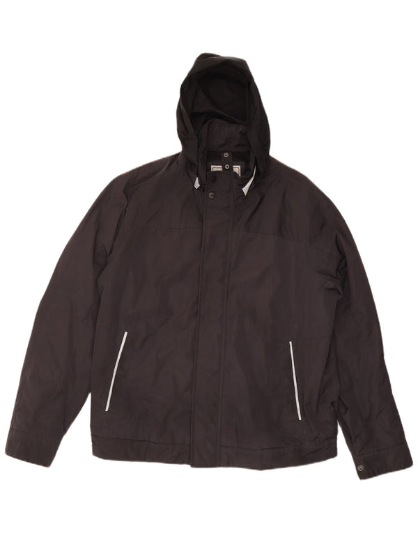 Geox Herren Respira Kapuzen-Bomberjacke UK 46 3XL Schwarz Polyamid