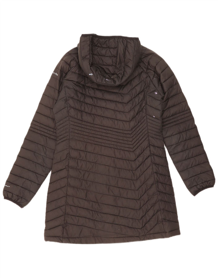 Columbia Damen-Kapuzenmantel, gepolstert, UK 14, mittelschwarz, Polyester