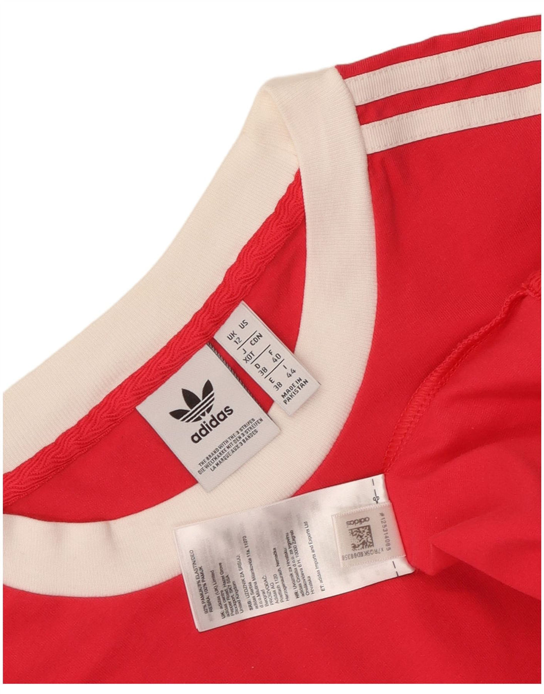 Adidas Damen Top Langarm UK 12 Mittelrosa Baumwolle