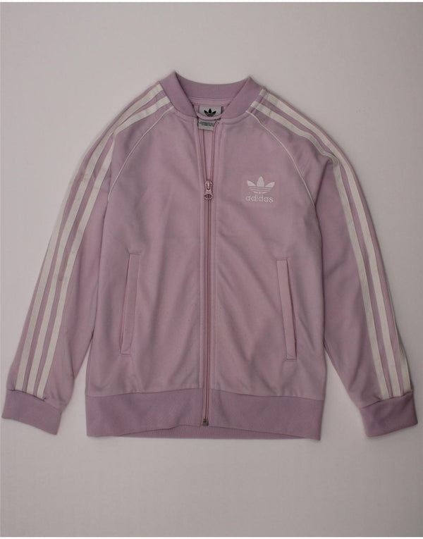 ADIDAS Mädchen-Trainingsanzug, Top-Jacke, 7–8 Jahre, lila, Polyester