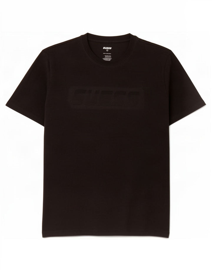Guess Herren-T-Shirt mit Grafik, mittelschwarz, Baumwolle