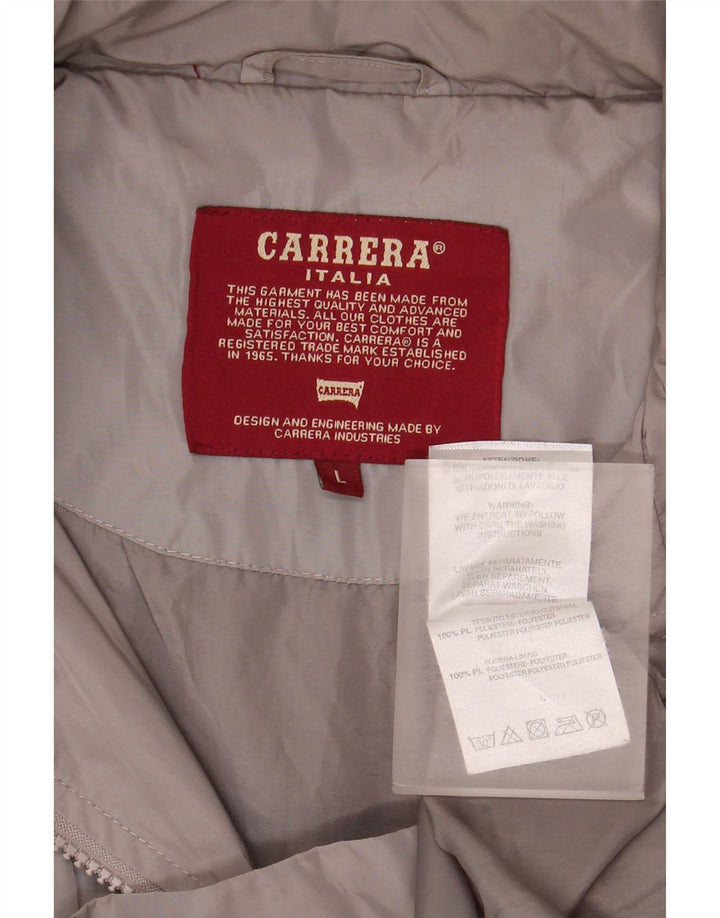 CARRERA Herren-Utility-Jacke mit Kapuze, reguläre Passform, UK 40, großes graues Polyester