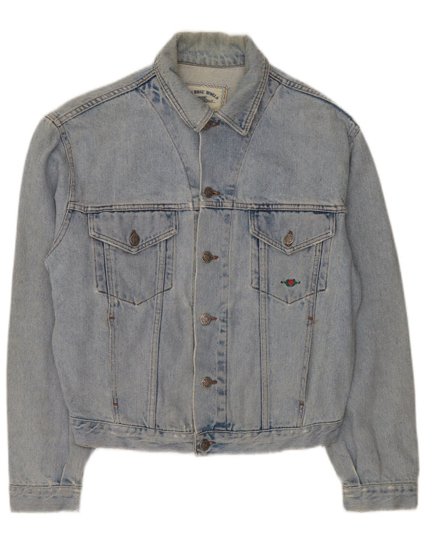 CHARRO Damen Übergroße Jeansjacke UK 10 Small Blaue Baumwolle