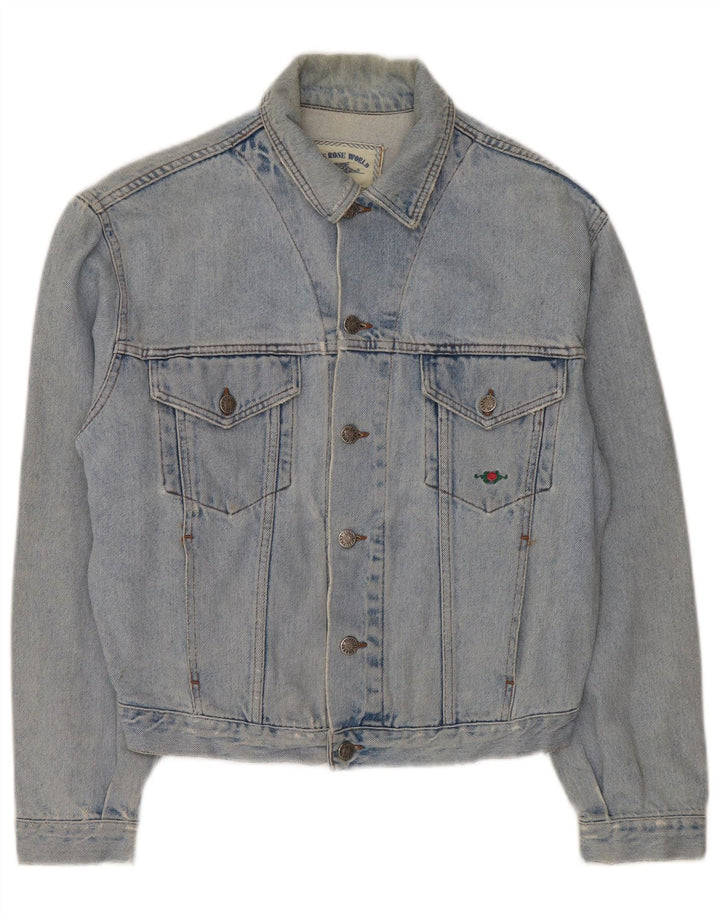 CHARRO Damen Übergroße Jeansjacke UK 10 Small Blaue Baumwolle