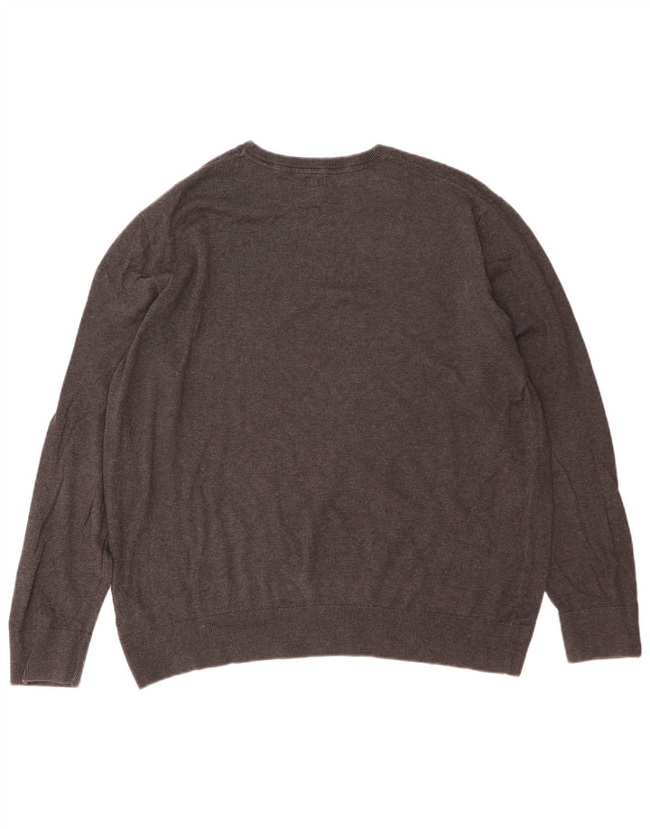 GAP Herren-Pullover mit Rundhalsausschnitt, XL, graue Baumwolle