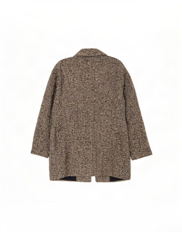 Massimo Dutti Damen-Mantel mit 3/4-Ärmeln, EU 38, klein, braun gefleckt