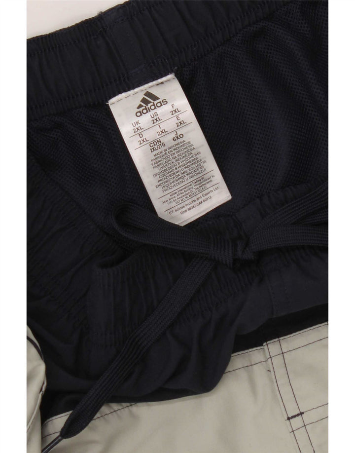 Adidas Herren Sportshorts 2XL W42 L5 Mehrfarbiges Colourblock-Polyester