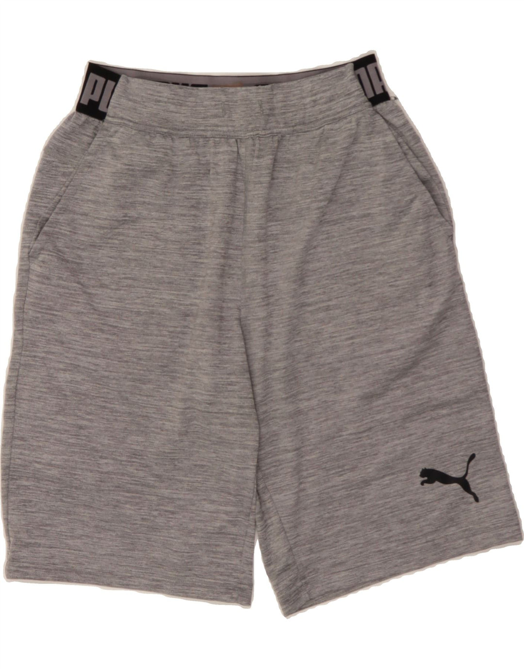 PUMA Mens Graphic Sport Shorts Medium  Grey Pinstripe Polyester Vintage Puma and Second-Hand Puma from Messina Hembry 