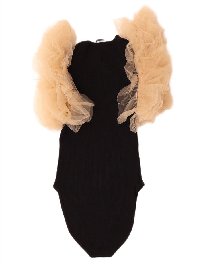 Ärmelloser Damen-Body von Zara, Gr. 8, Schwarz, Viskose