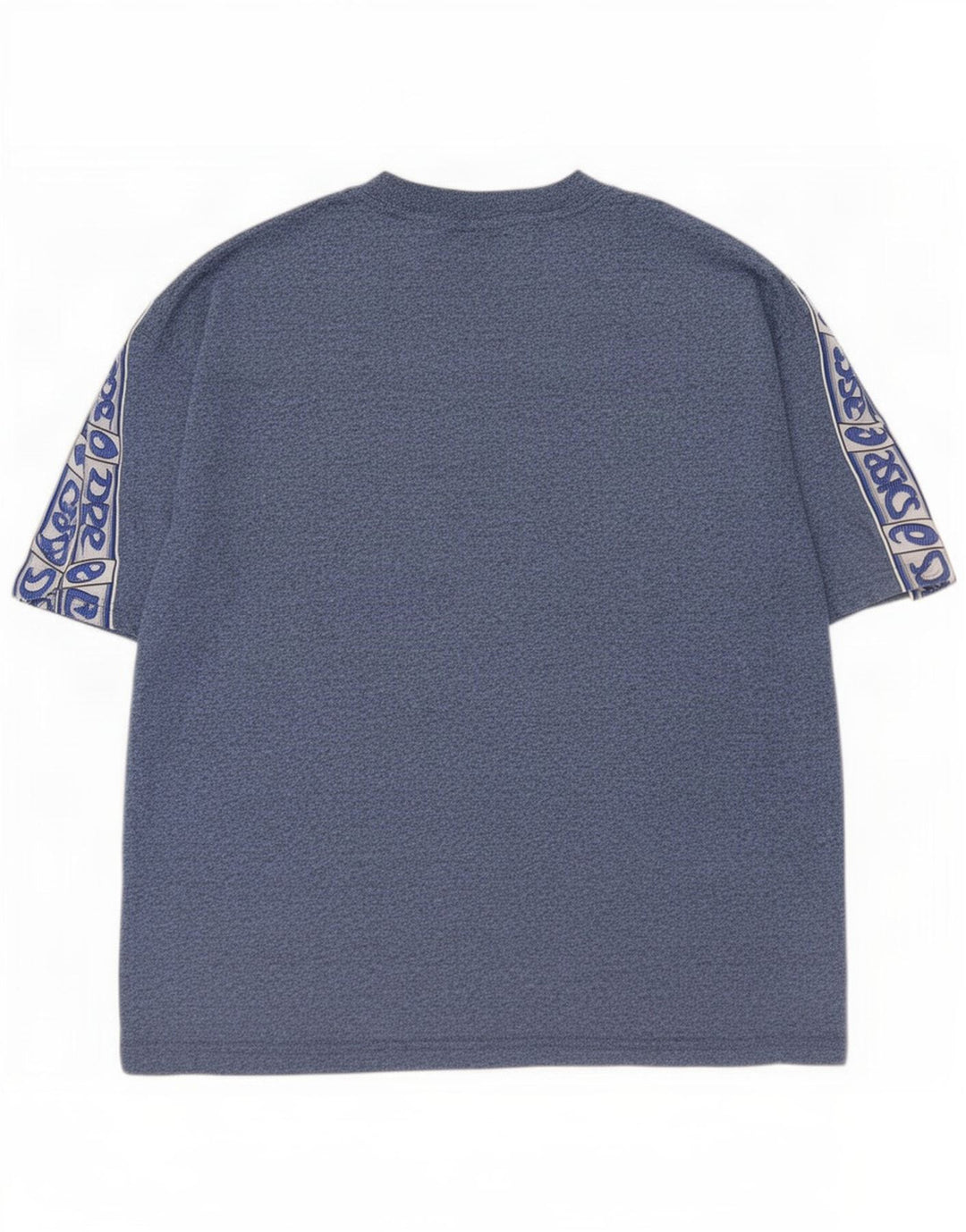 Asics Herren-T-Shirt mit normaler Grafik, Größe L, Blau, Farbblock