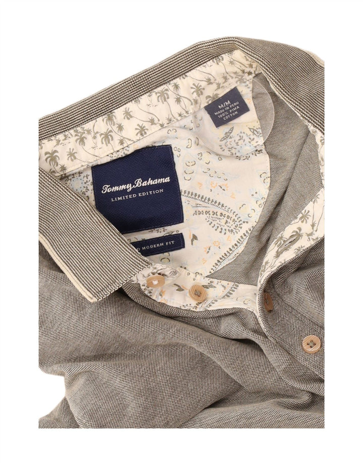 Tommy Bahama Herren-Poloshirt mit moderner Passform, mittelgraue Baumwolle