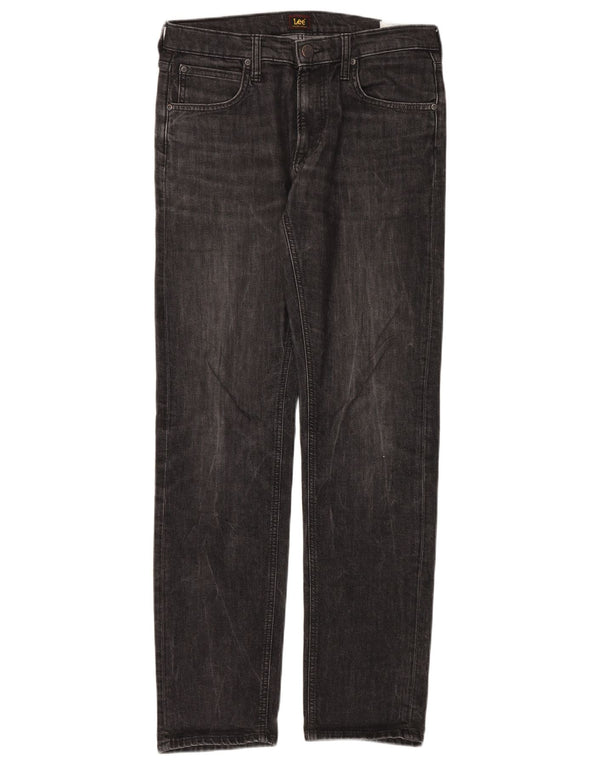 Lee Herren Daren Zip Fly Straight Jeans W32 L34 Graue Baumwolle