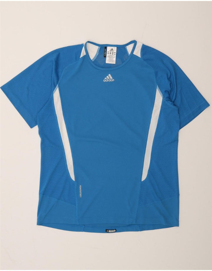 ADIDAS Herren Clima 365 T-Shirt-Oberteil, großes blaues Farbblock-Polyester