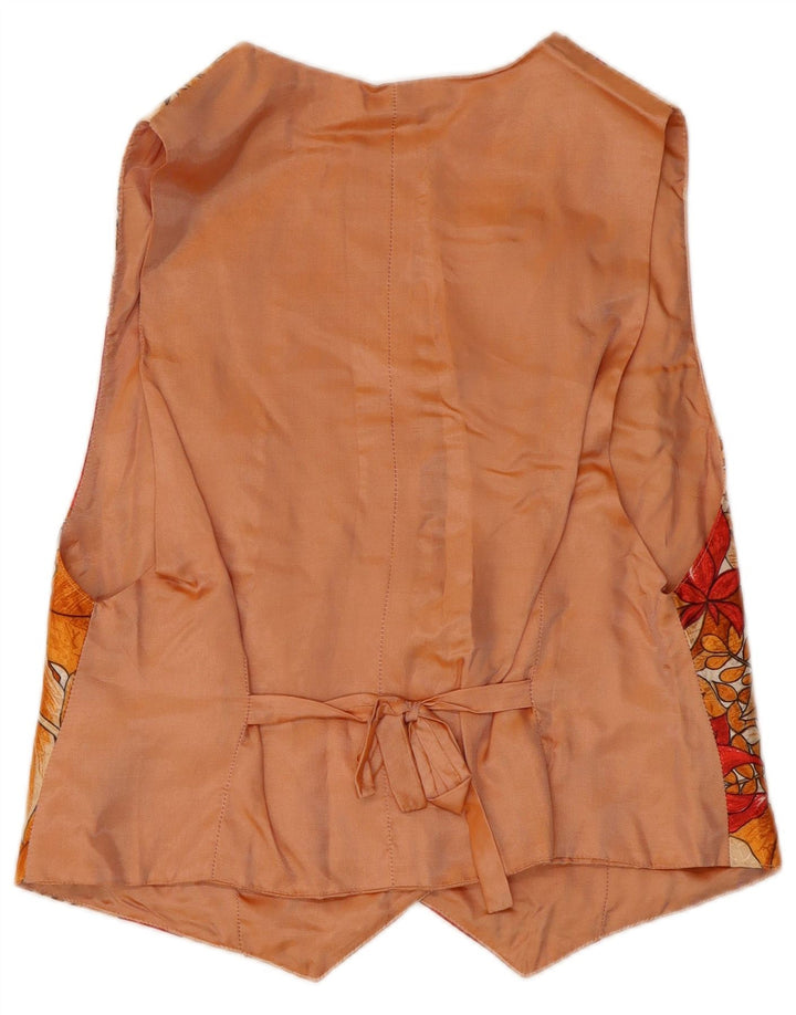 Vintage Damen Weste UK 10 Klein Mehrfarbig geblümt