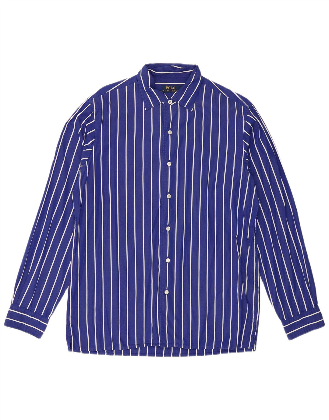 Polo Ralph Lauren Herrenhemd aus mittelblauer, gestreifter Baumwolle