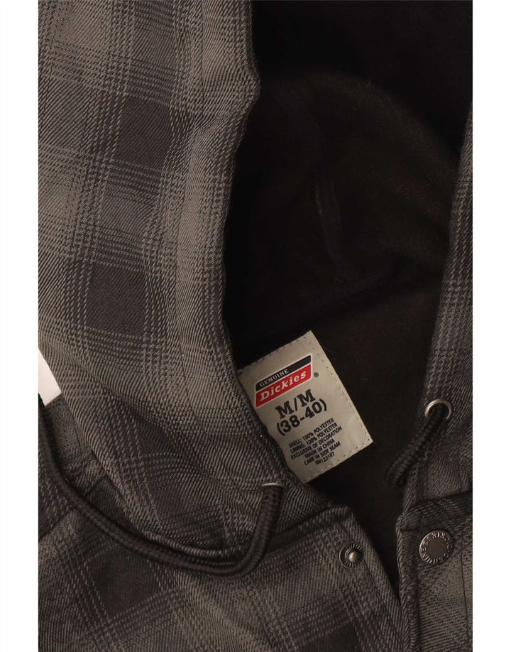 Dickies Herren-Lumberjack-Hemd mit Kapuze, UK 38/40, mittelgrau kariertes Polyester