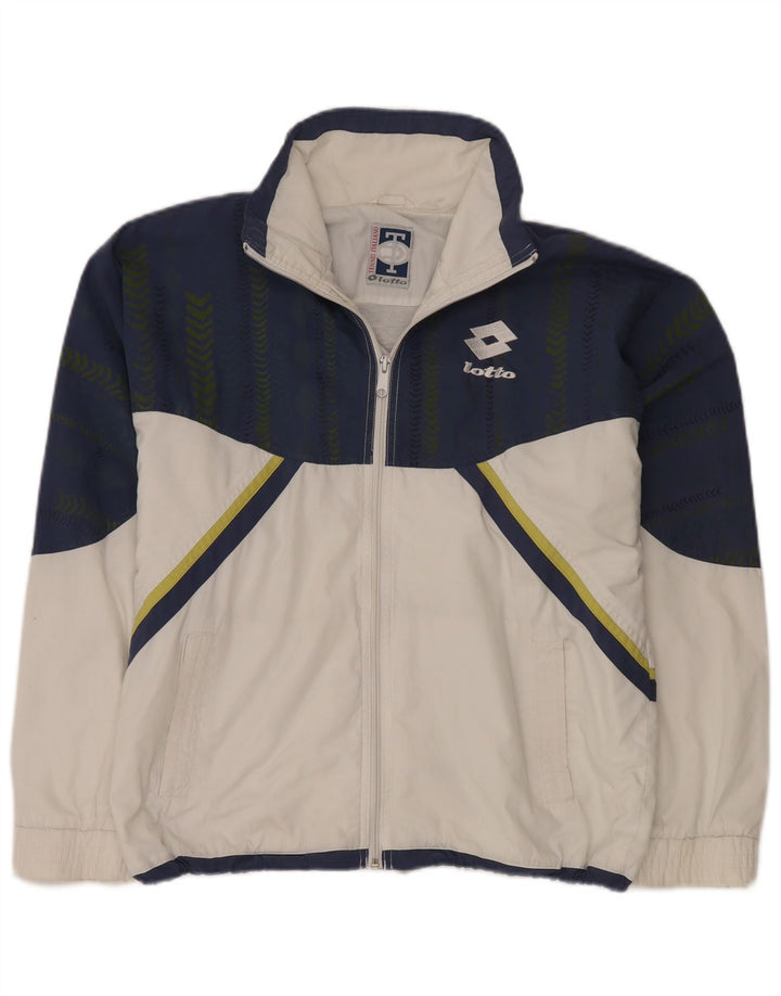 Lotto Herren-Trainingsanzug-Oberteil, Jacke, Größe L, Weiß, Farbblock