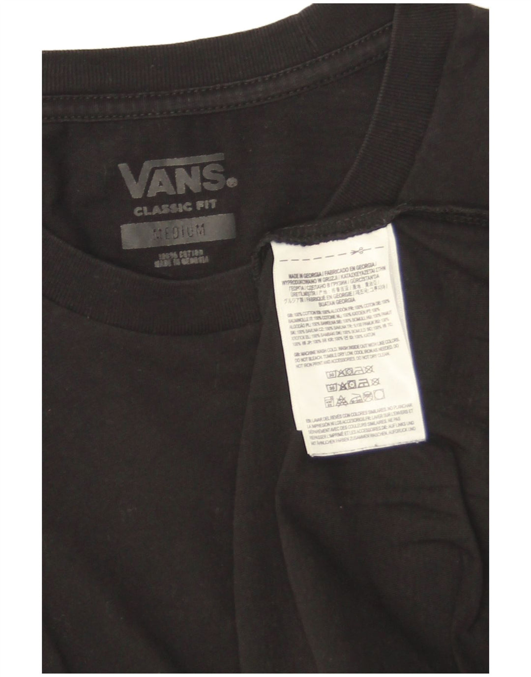 Vans Herren-T-Shirt mit klassischer Passform, mittelschwarze Baumwolle