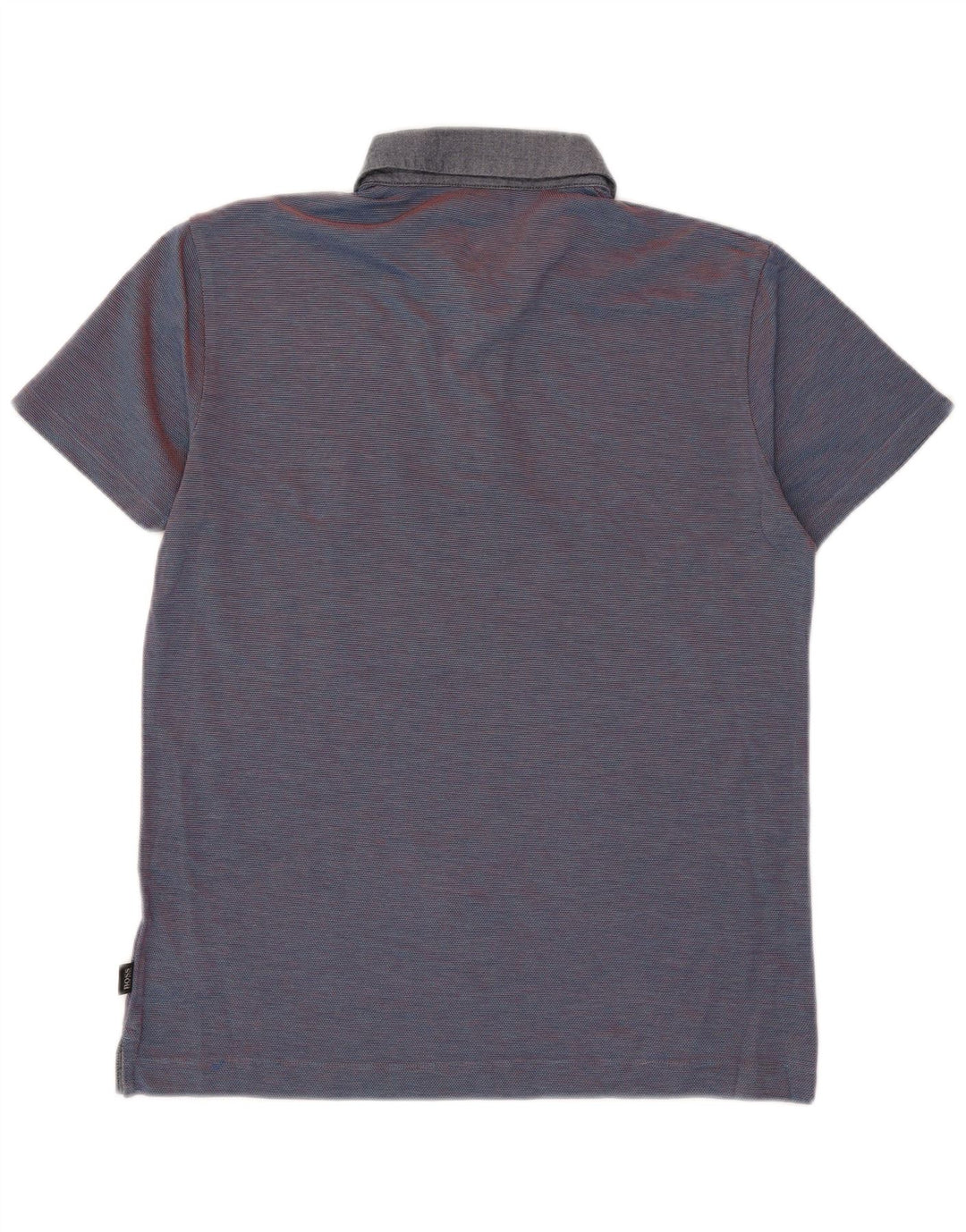 Hugo Boss Herren-Poloshirt mit schmaler Passform, große marineblaue Nadelstreifen-Baumwolle