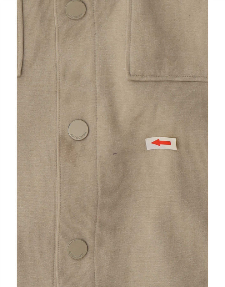 Marks & Spencer Herren Autograph Bomberjacke UK 40 Large Beige Polyester