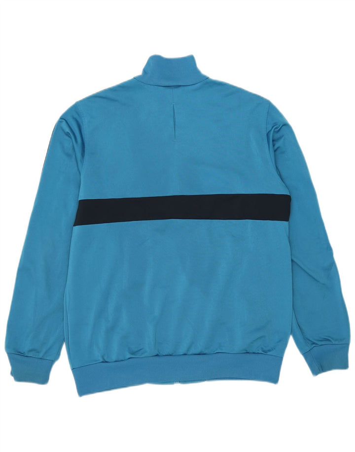 Adidas Herren-Trainingsanzug-Oberteil, XS, blaues Colourblock-Polyester