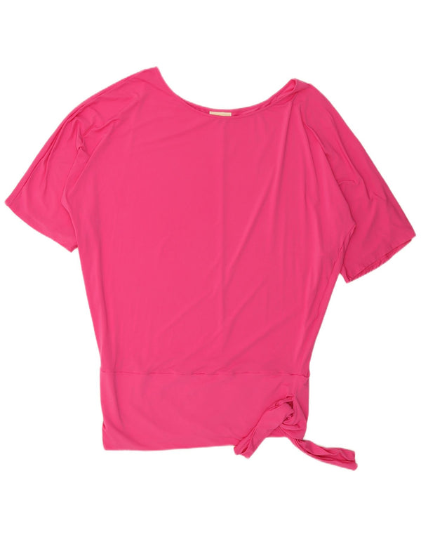Michael Kors Damen Übergroßes Tunika-Oberteil UK 16 Large Rosa Nylon