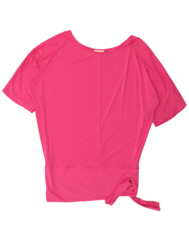 Michael Kors Damen Übergroßes Tunika-Oberteil UK 16 Large Rosa Nylon
