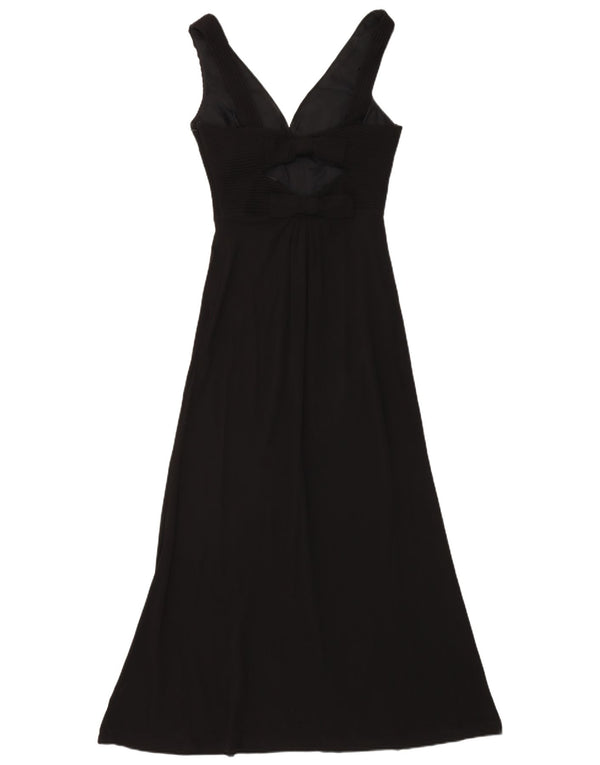 Hobbs Damen Ärmelloses Maxikleid UK 8 Small Schwarze Viskose