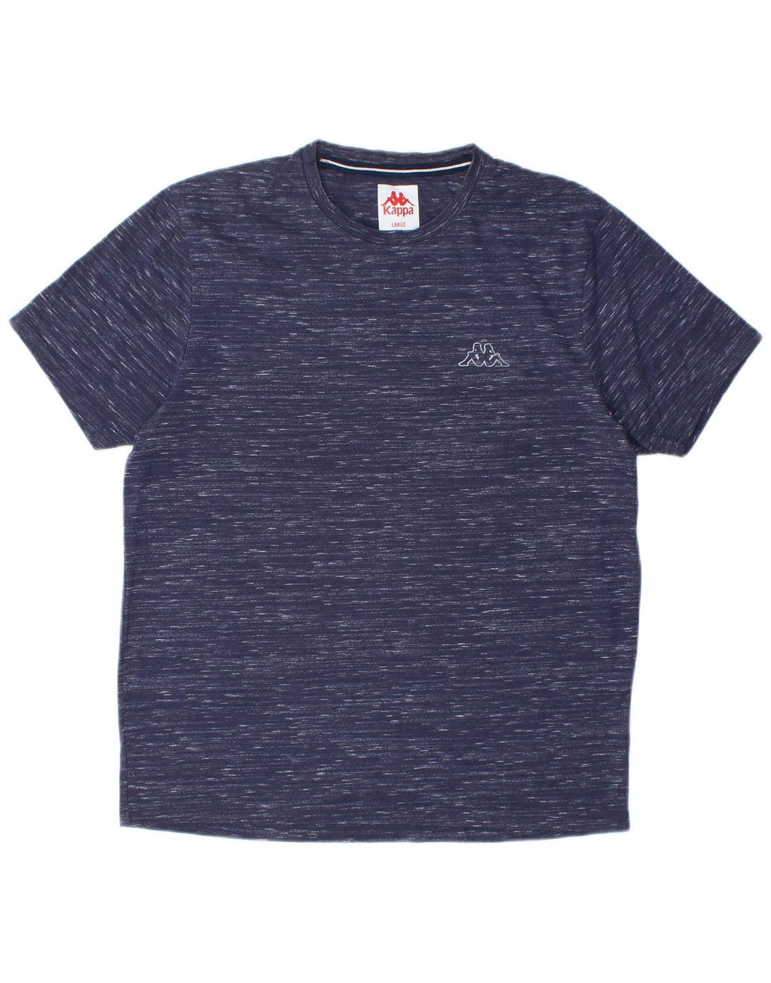 KAPPA Herren-T-Shirt-Oberteil, großes marineblau meliertes Polyester