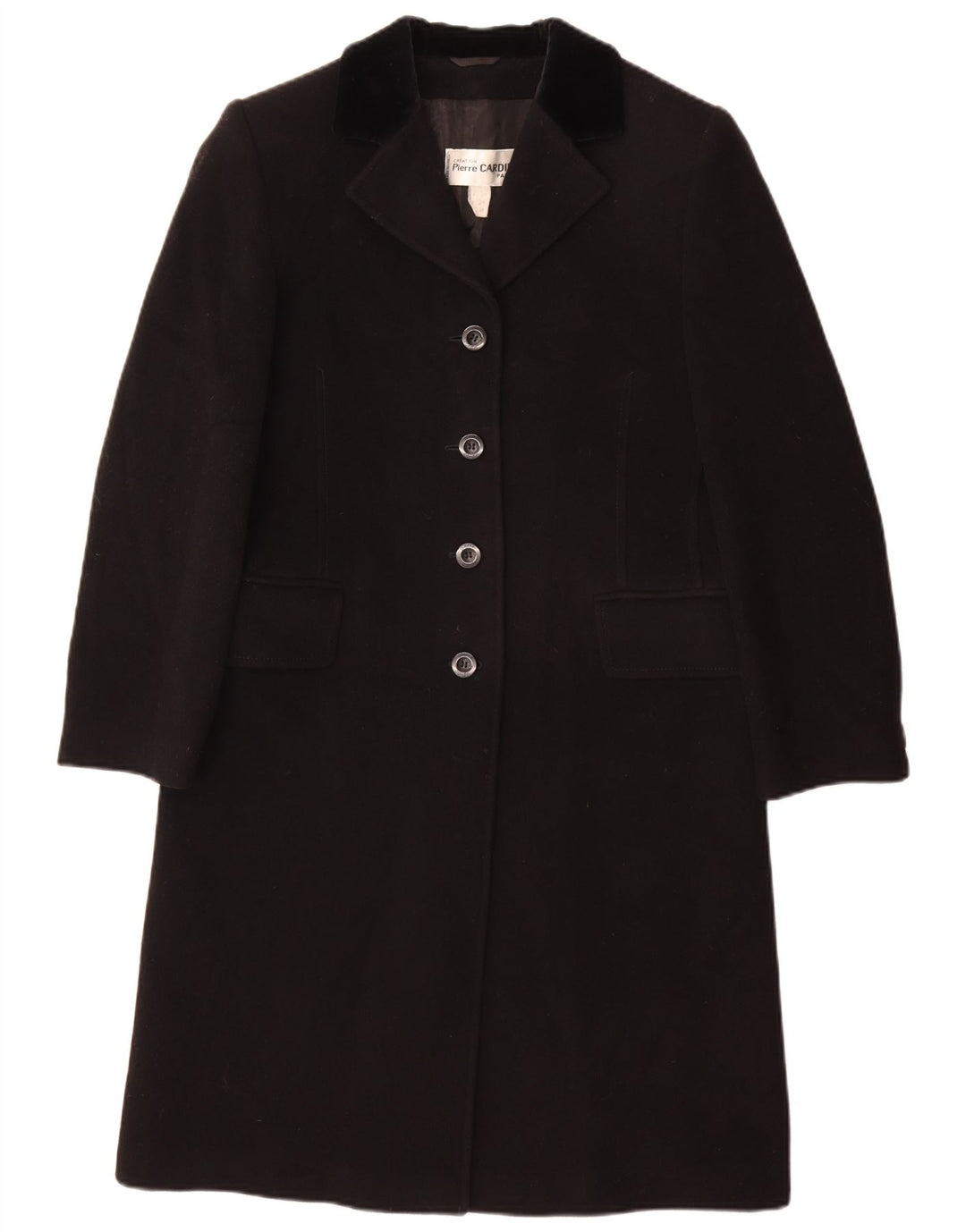 Pierre Cardin Damenmantel EU 38 Medium Black Wool Classic