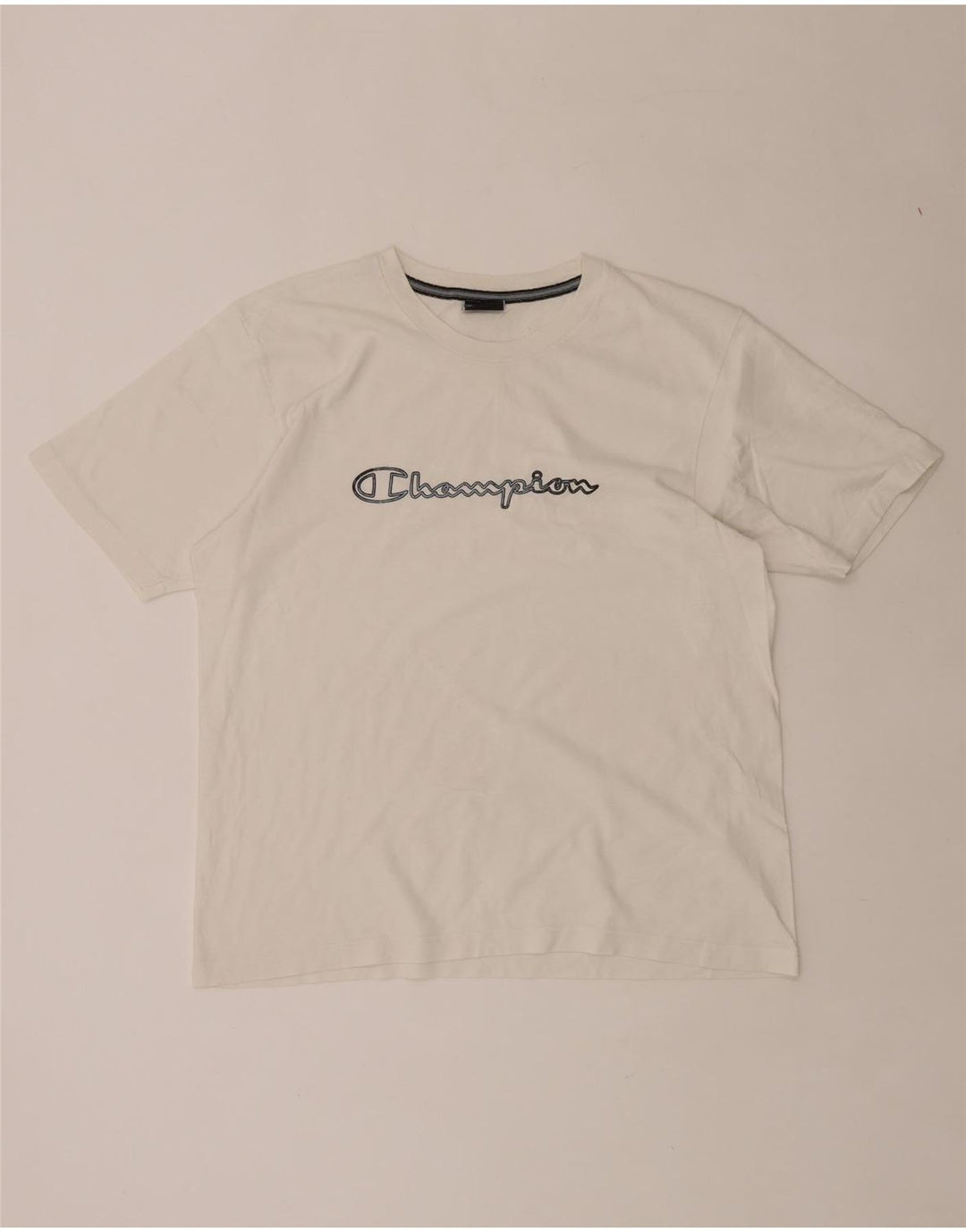 CHAMPION Damen Grafik-T-Shirt-Oberteil UK 16 Large Weiß