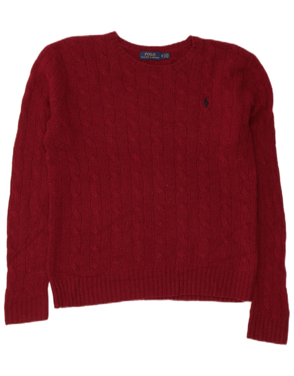 Polo Ralph Lauren Damen-Pullover mit U-Boot-Ausschnitt, UK 14, mittlere kastanienbraune Wolle