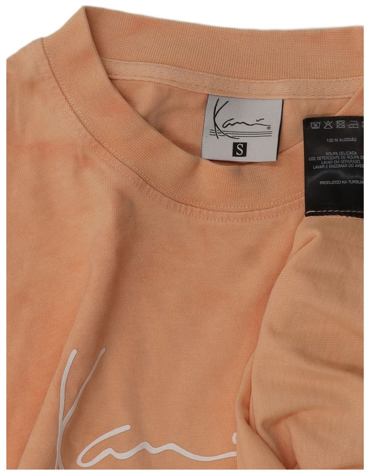 KARL KANI Herren-T-Shirt mit Grafik, Größe S, rosa Batik-Baumwolle