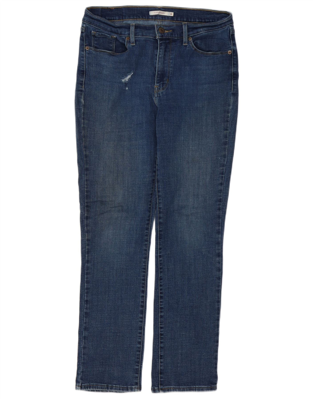Levi's Damen Classic Distressed Straight Jeans US 8 Medium W28 L29 Blau