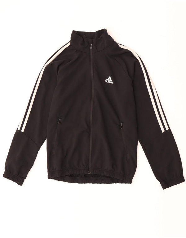 Adidas Jungen Aeroready Trainingsanzug Top Jacke 11–12 Jahre, schwarzes Polyester