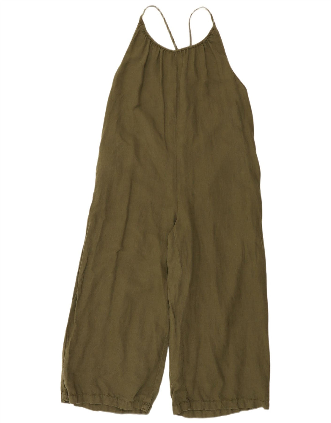 Zara Damen Ärmelloser Overall UK 10 Small Khaki