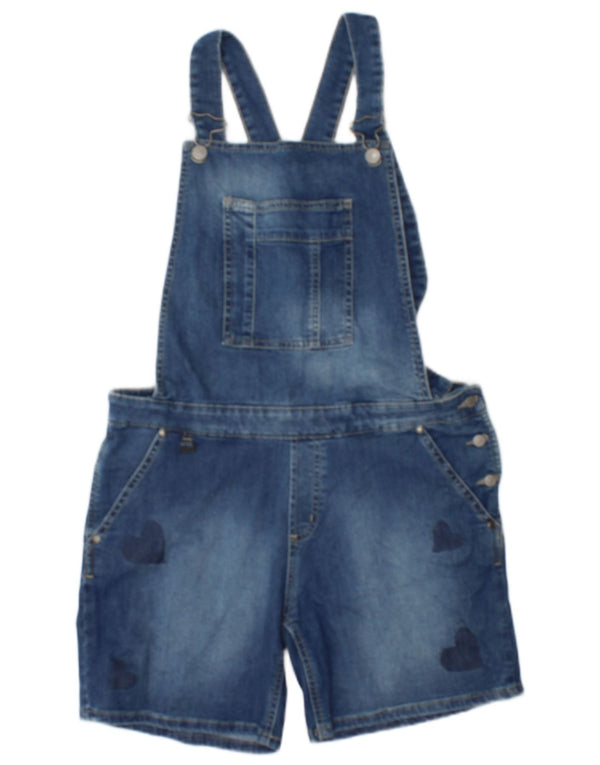 Carrera Mädchen-Latzhose, Denim-Shorts, 15–16 Jahre, W32, blaues Baumwollherz