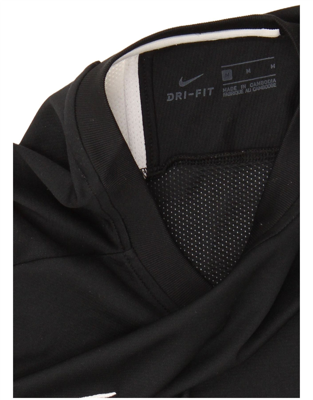 NIKE Herren Dri Fit T-Shirt Top Mittelschwarz Farbblock