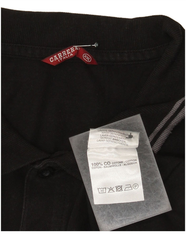 Carrera Herren Poloshirt 2XL Schwarz Baumwolle
