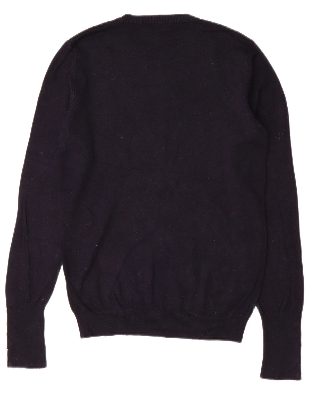 ZARA Damen-Pullover mit Rundhalsausschnitt, Gr. 12, mittleres Marineblau