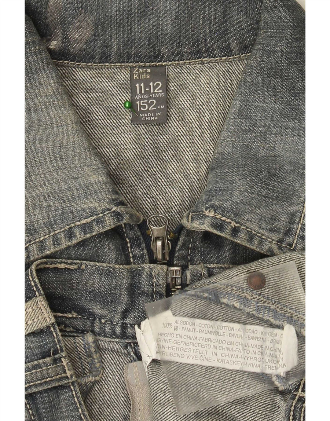 Zara Jeansjacke für Jungen, 11–12 Jahre, blaue Baumwolle