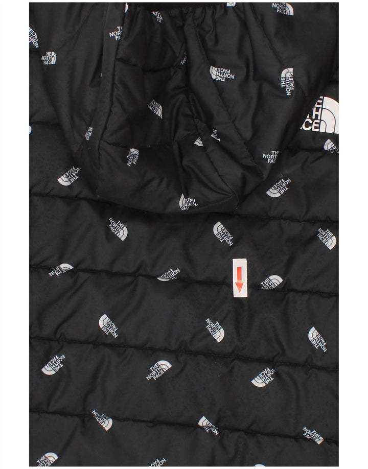 The North Face Wattierte Jacke mit grafischer Kapuze für Jungen, 9–10 Jahre, Mittelschwarz