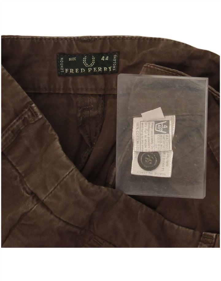 FRED PERRY Damen Chinoshorts IT 44 Medium W29 Braune Baumwolle