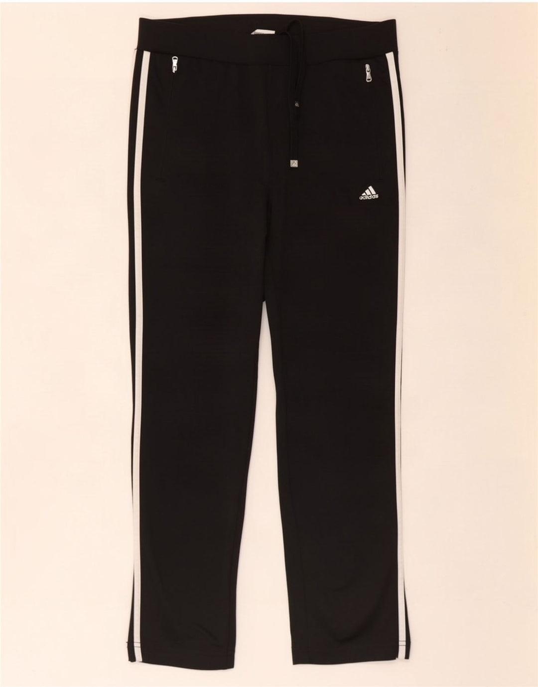 Adidas Damen Trainingshose UK 10 Small Schwarz Polyester